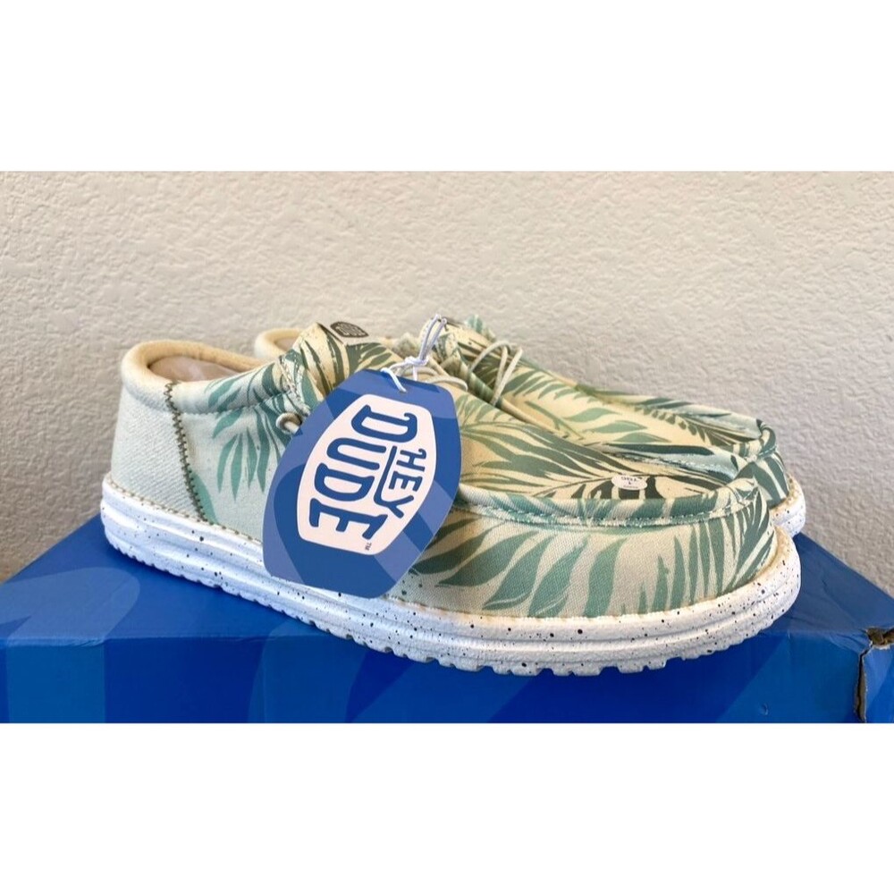 Hey Dude Wally Funk Psych Palm Mens 11 Beach Shoes Slip On Loafers Hawaiian